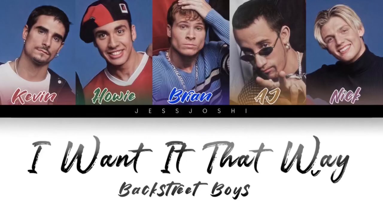 Backstreet Boys - I Want It That Way (Color Coded Lyrics By Jessjoshi)