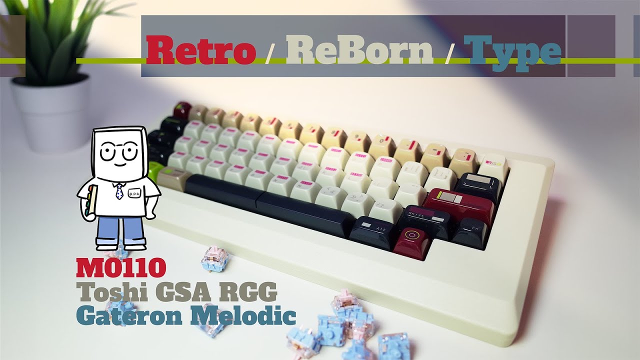 청축인데 깔끔하다고??  게이트론 멜로딕 스위치와 레트로 키보드의 만남. Gateron Melodic (M0110 Rye Works)