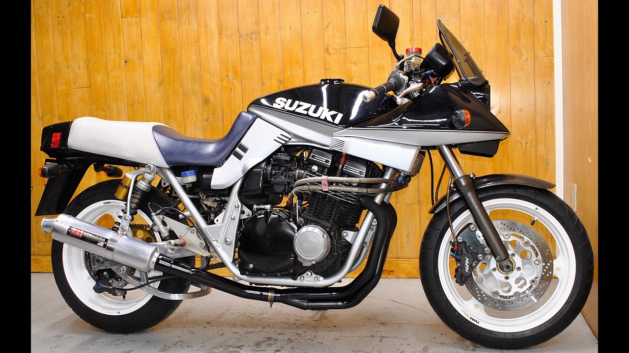 Customized Suzuki GSX1100S Katana Yohsimura muffler sound and details.スズキＧＳＸ１１００Ｓカタナ詳細及びヨシムラマフラー音