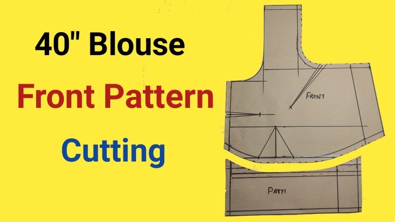 40 size blouse front cutting | Tailoring classes for beginners  | easy blouse cutting