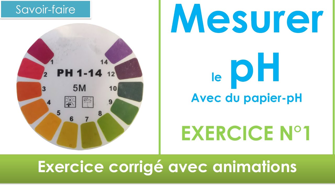 Mesurer le pH  (exercice N°1) 🧪 : chimie collège (niveau 5ème)