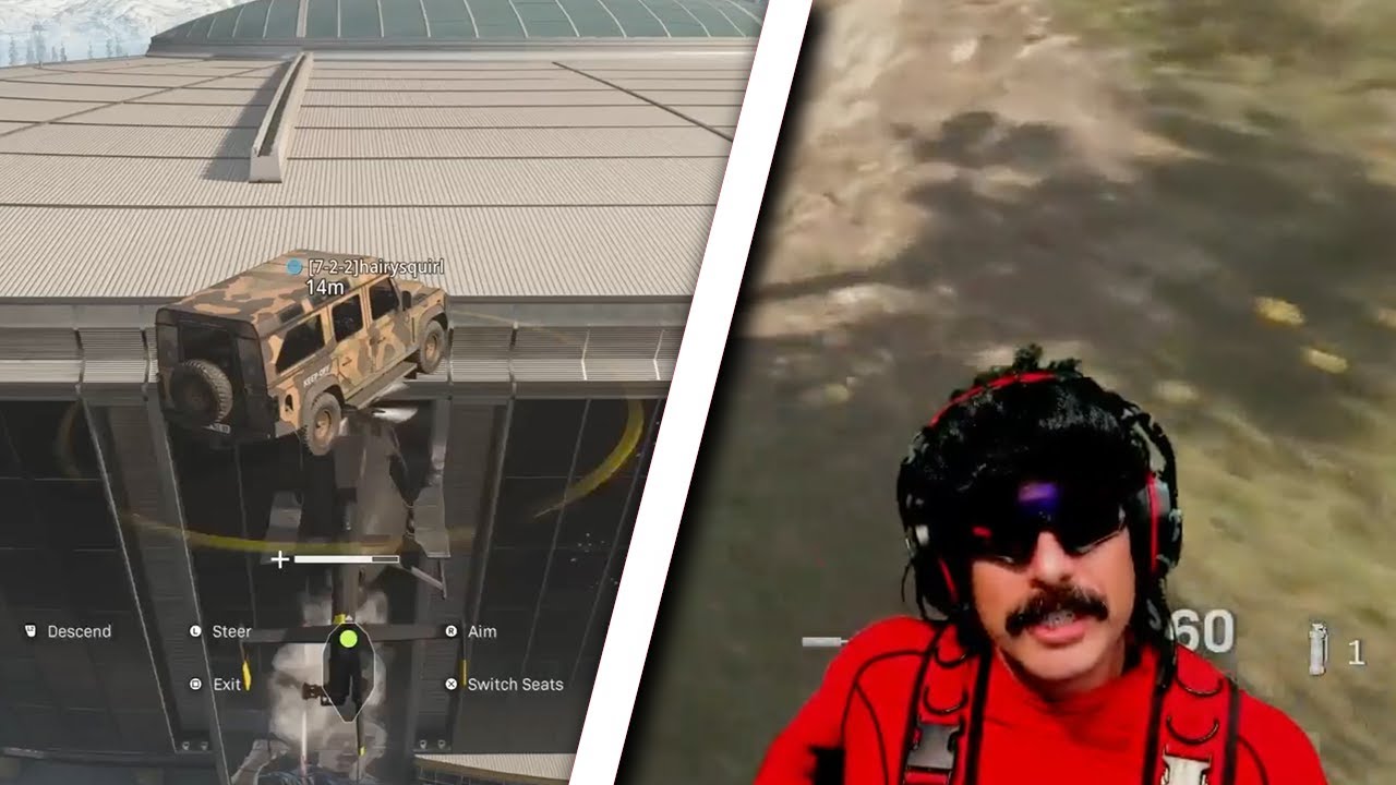 COD Warzone Twitch Clips & Funny moments #2 - Jeep on top of stadium & DrDisrespect new gulag idea