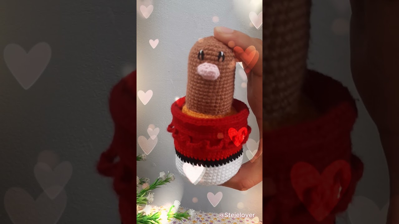 Diglett amigurumi alfiletero 