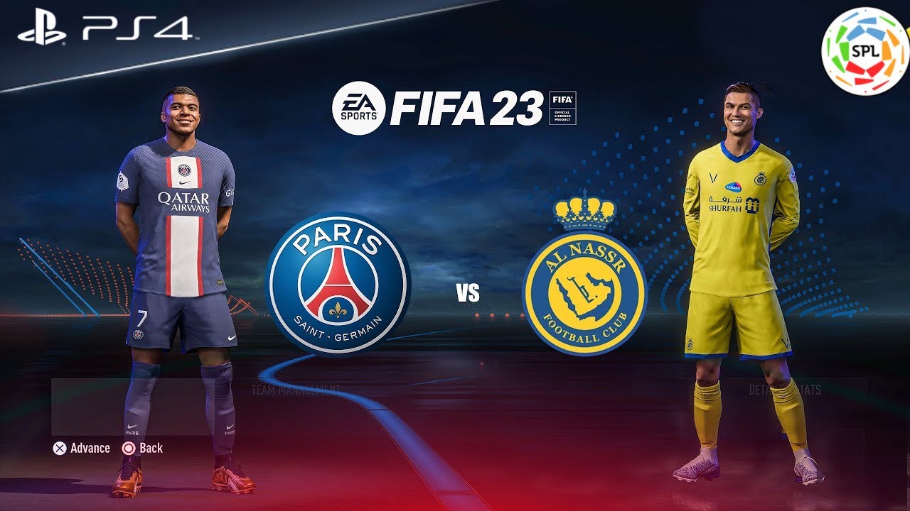 FIFA 23   - Al Nassr vs PSG -  Ft: RONALDO | Friendly Match | PS4 Slim GAMEPLAY