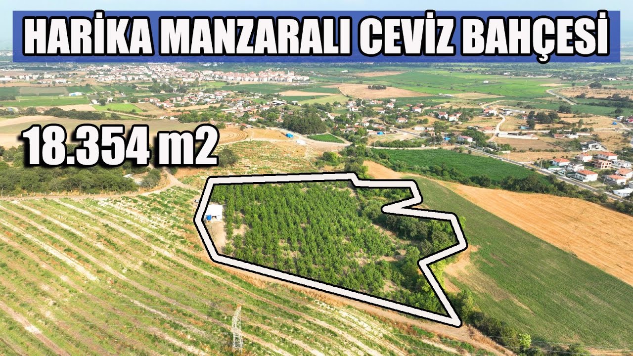 1234- ! 18.354 m2 Harika Köy Manzaralı Bakımlı Ceviz Bahçesi / İzole Bir Yaşam
