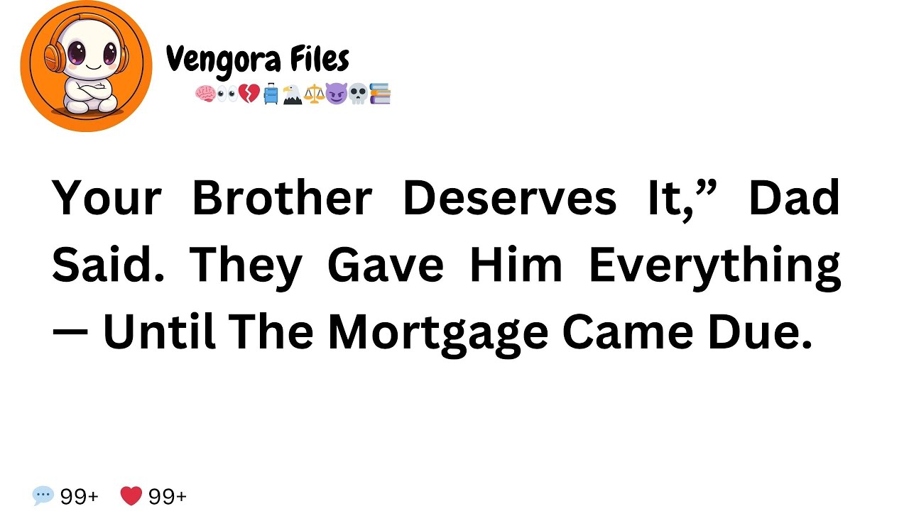 Your Brother Deserves It,” Dad Said. They Gave Him Everything — Until The Mortgage Came Due.