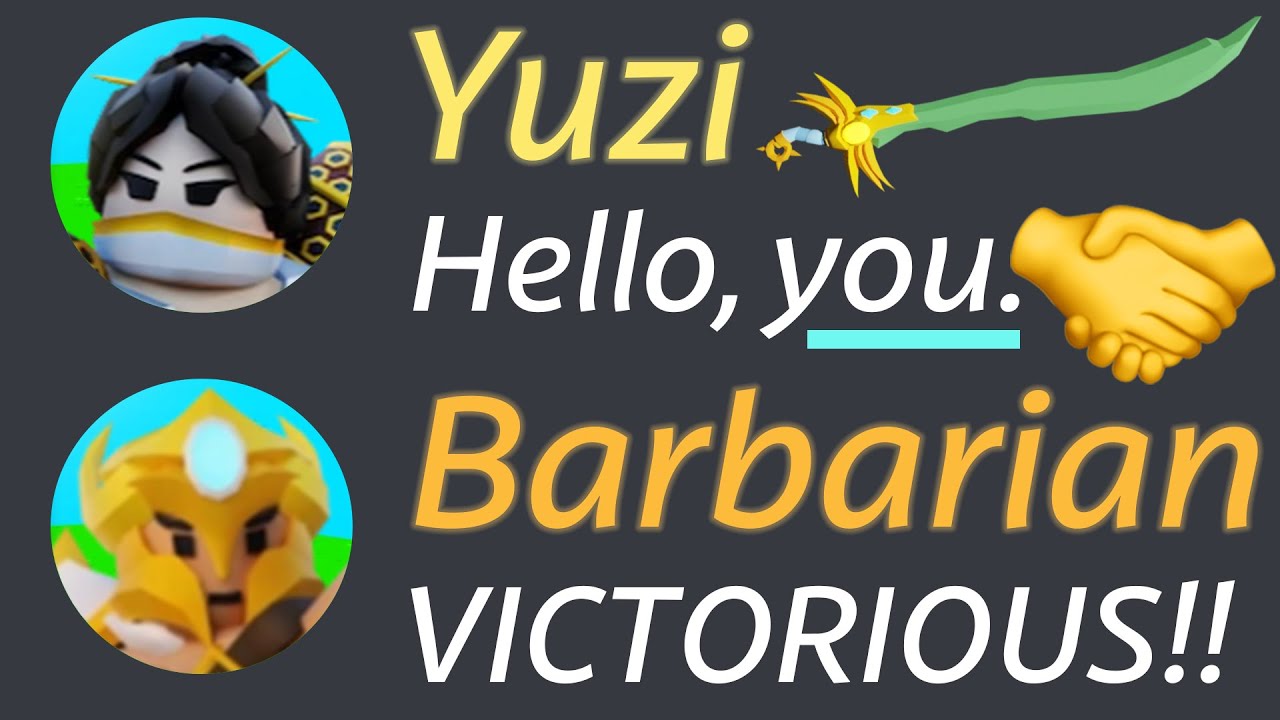 If Victorious Yuzi Met Barbarian.. (Roblox BedWARS)
