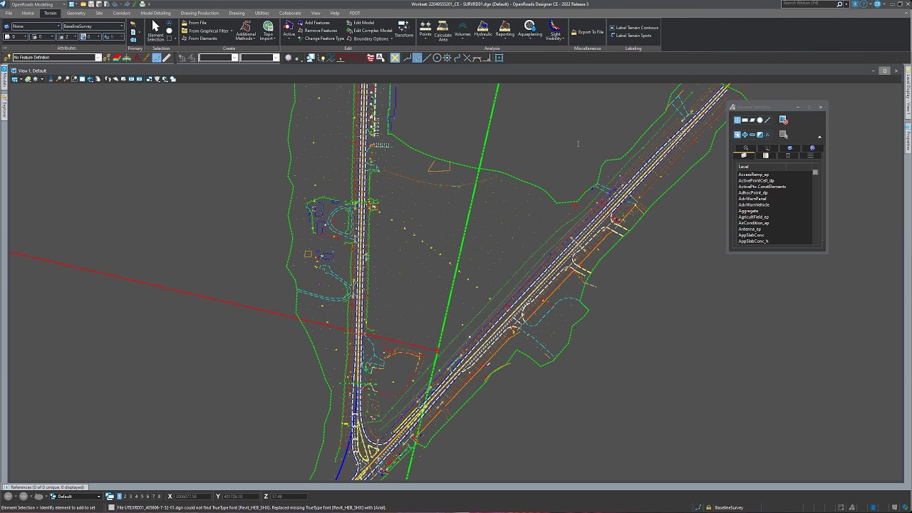 FDOT ORD Unpack SURVRD01.dgn