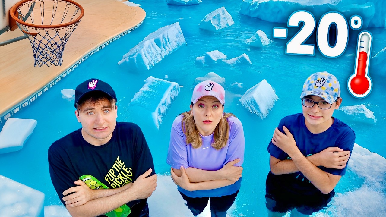 LE DERNIER A SORTIR DE LA PISCINE FROIDE GAGNE ! (En famille)
