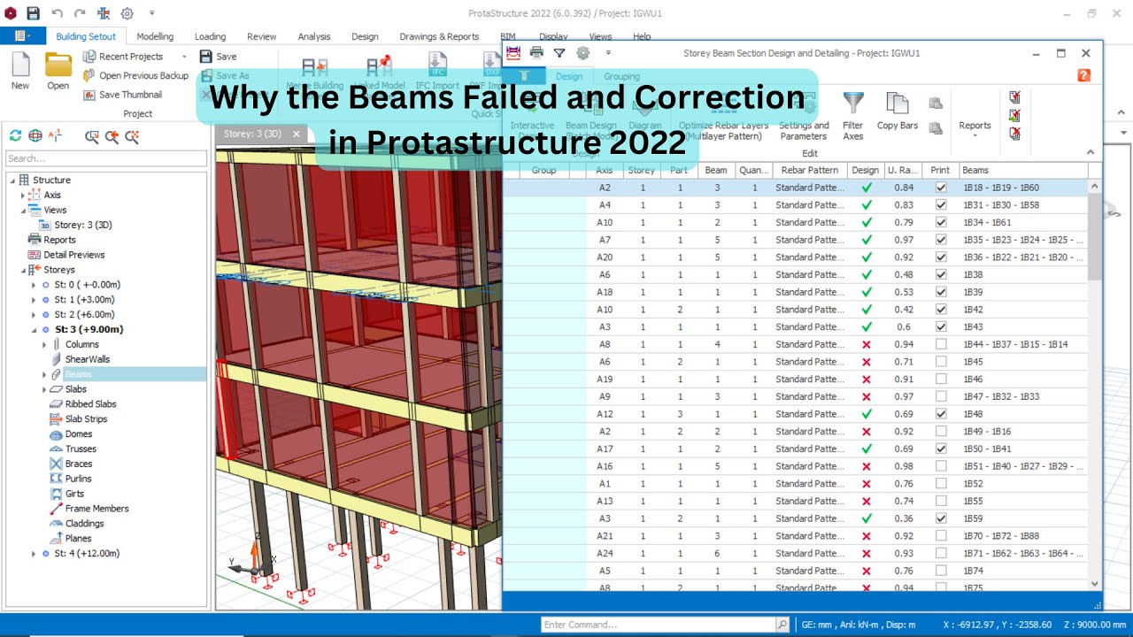 Reinforced Concrete Beams / Columns Failure and Correction in Protastructure 2022