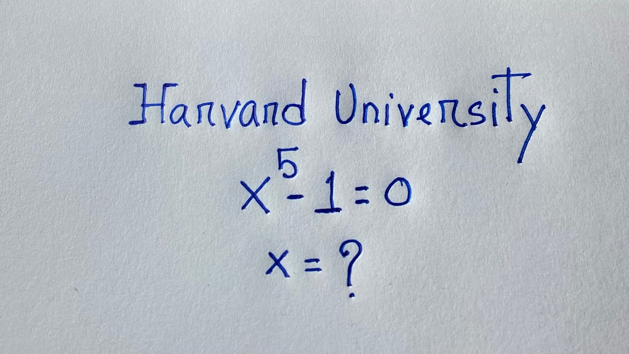 Harvard Elementary School Maths Question | Exponential Equation | Algebra Problem | x^5-1 |