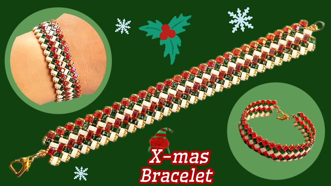How to make beautiful bracelet/Jewelry for Christmas/Simple, elegant and easy to make/DIY Tutorial