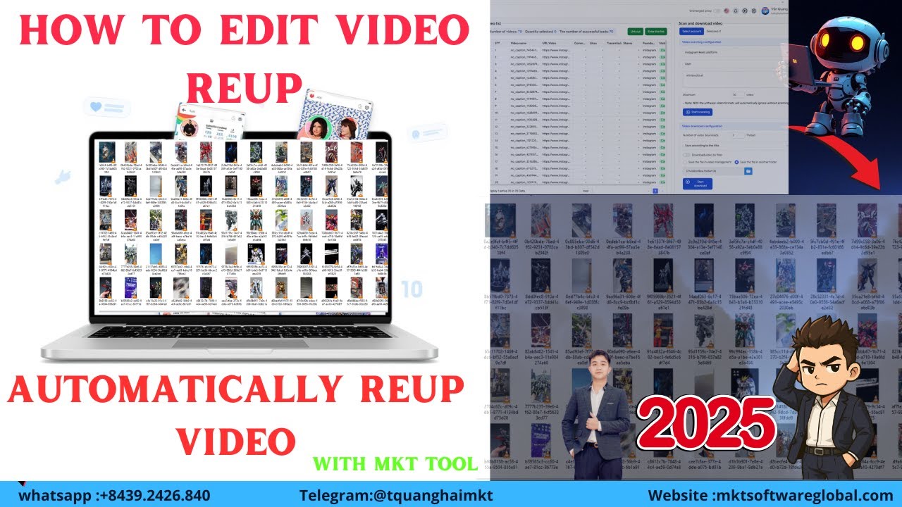 How to Edit Video Reup | Automatically Reup Video with MKT Tool