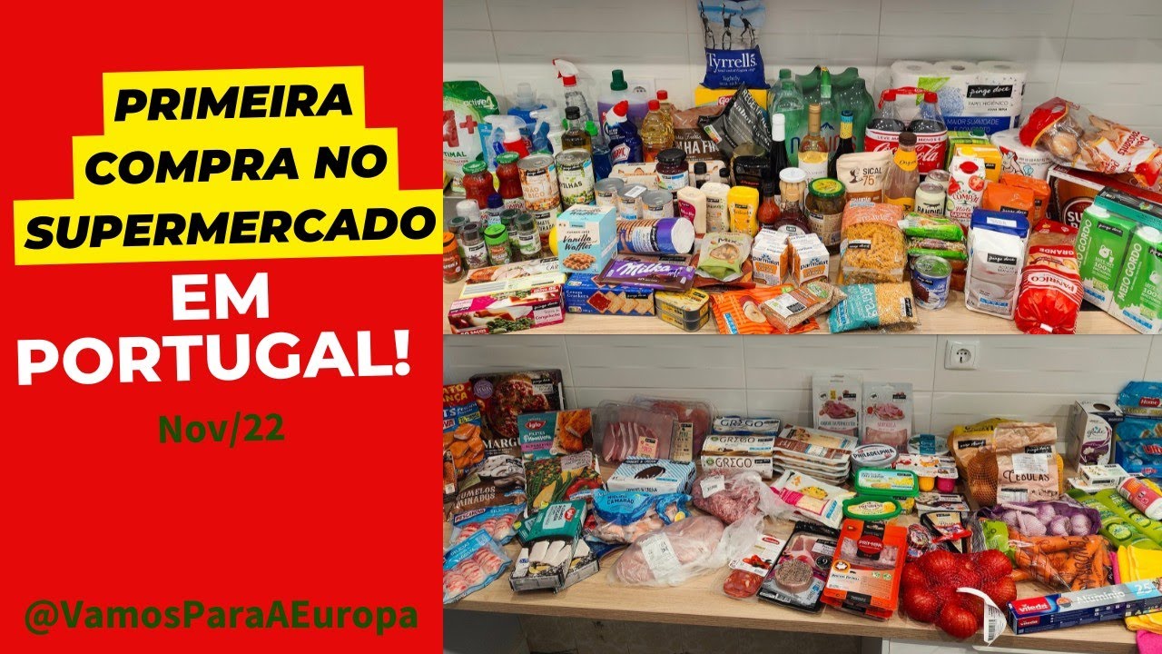 Primeira compra de supermercado em Portugal! Vem ver!
