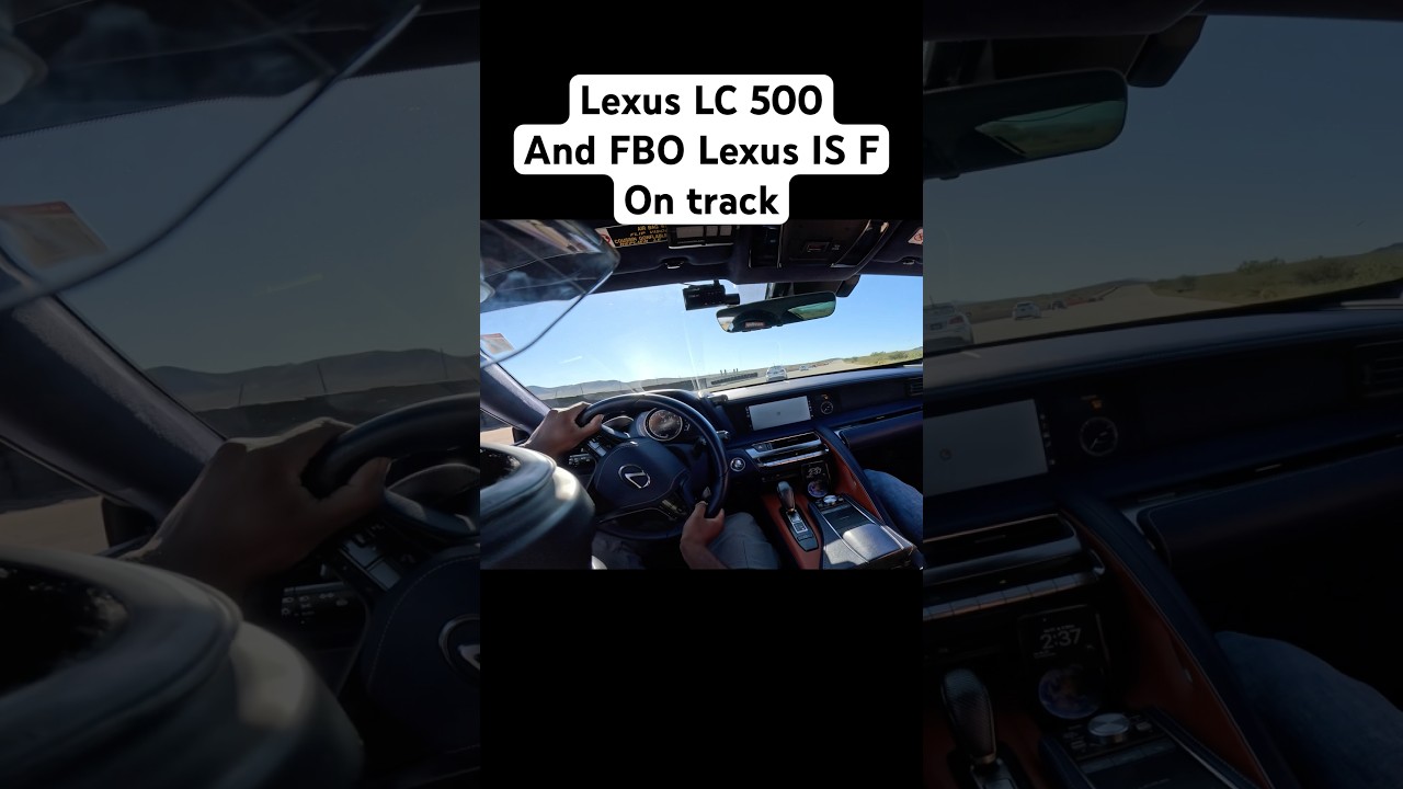 Lexus LC 500 chasing a FBO IS F on track 