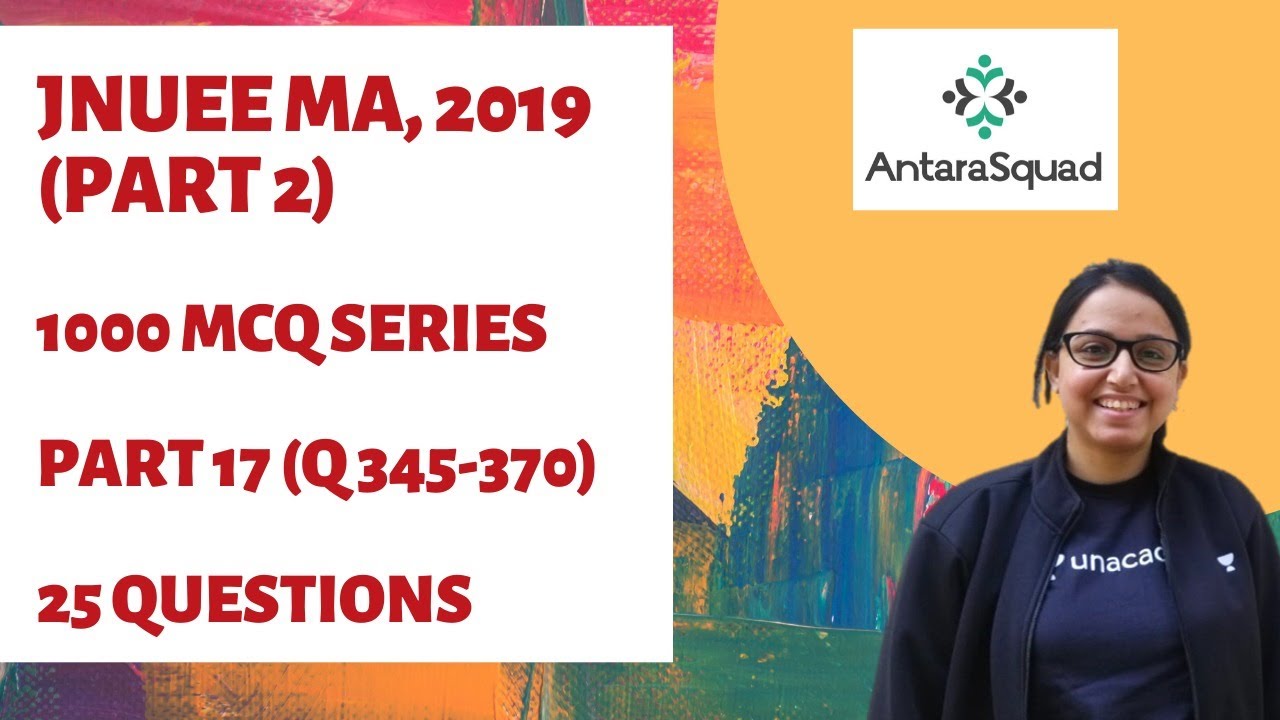 1000 MCQ Series Part 17 | JNUEE, M.A. Sociology 2019 | UGC NET