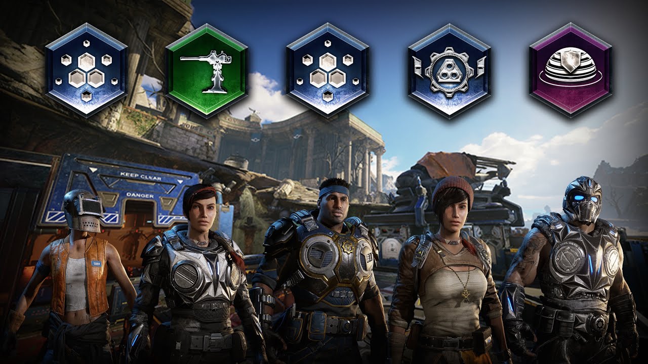 Gears 5 Master Boss Rush (NO DEMO/NO TACT/NO ULT): Del/Gunner gameplay on Training Grounds