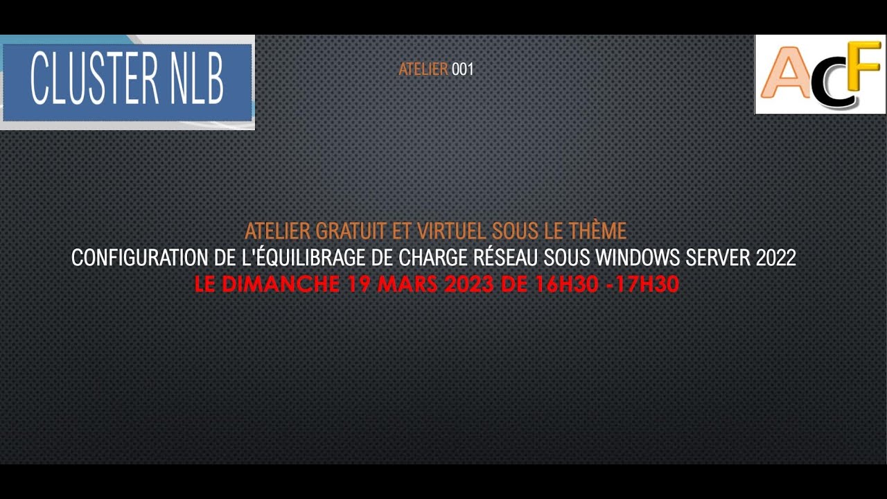 Configuration du Network Load Balancing (NLB) sous Windows Server 2022
