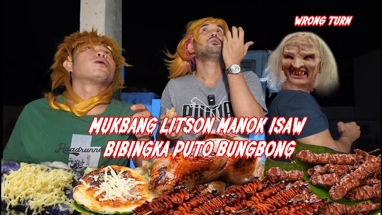 MUKBANG LITSON MANOK ISAW BIBINGKA AT PUTO BUNGBONG WITH WRONG TURN ALBERT EINSTEIN SA SEMENTERYO