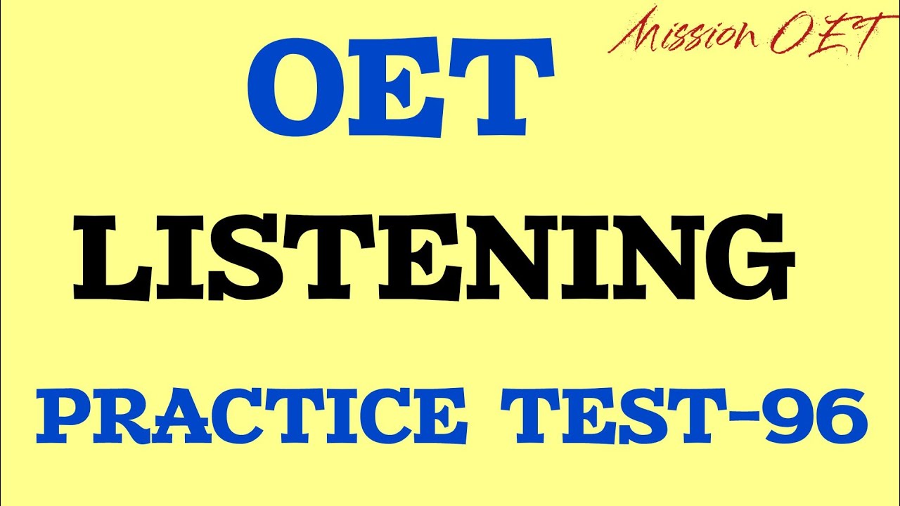 OET LISTENING | #oet#oet #oetexam #englishexam #oetlisteningsamplefornurses