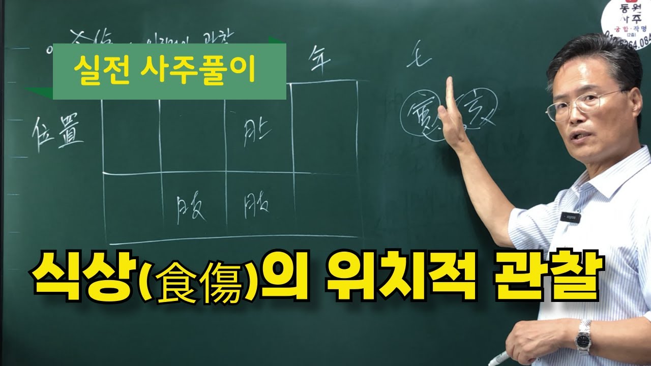실전 사주풀이-식상의 위치적 관찰