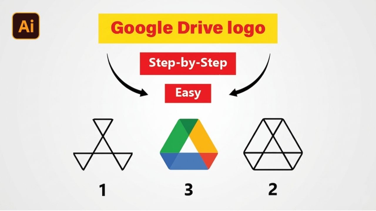 Learn Logo Design by Recreating the Google Drive Logo in Illustrator