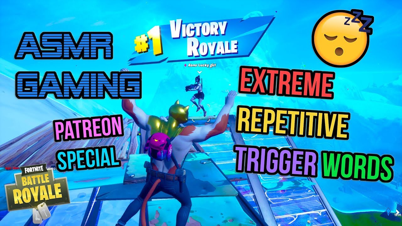 ASMR Gaming 😴 Fortnite Super Extreme Repetitive Trigger Words 🎮🎧 Relaxing Whispering 💤