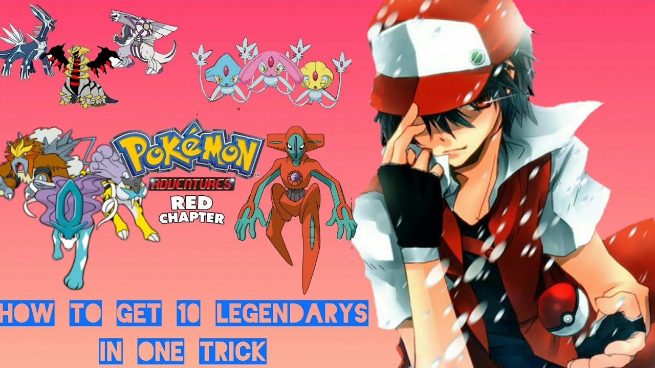 How to get 10 legendaries in one trick || Pokemon Adventure Red Chapter || Champion Red ||