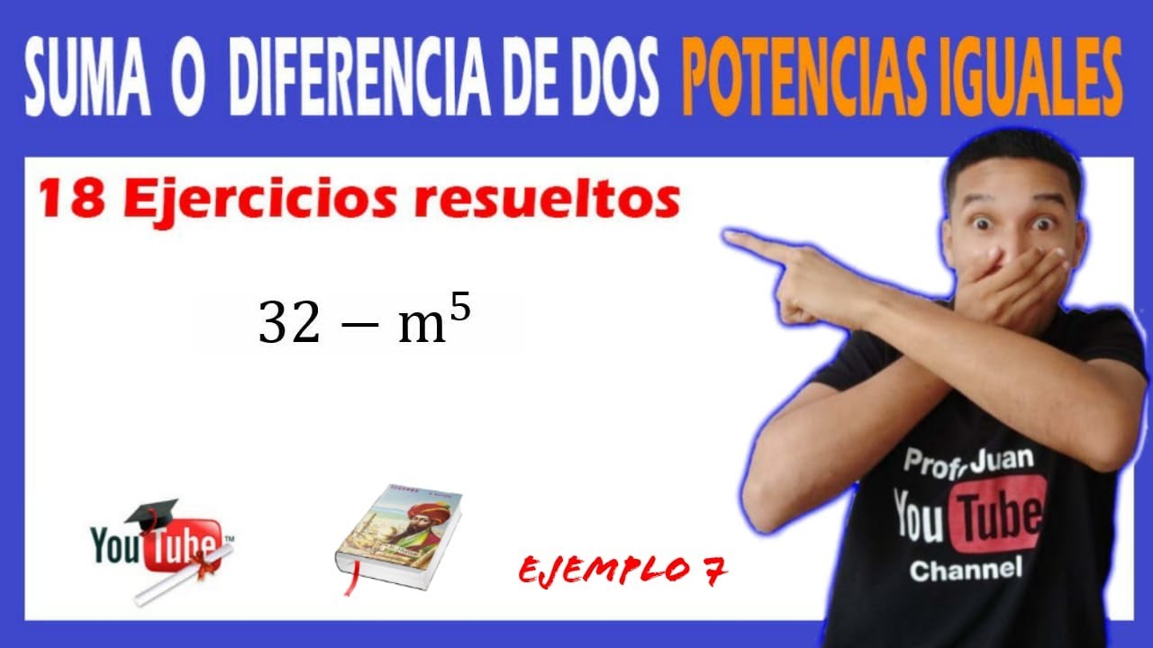 😍 👉Suma o Diferencia De DOS POTENCIAS IGUALES ejercicios resueltos | Súper FÁCIL para PRINCIPIANTES🚀