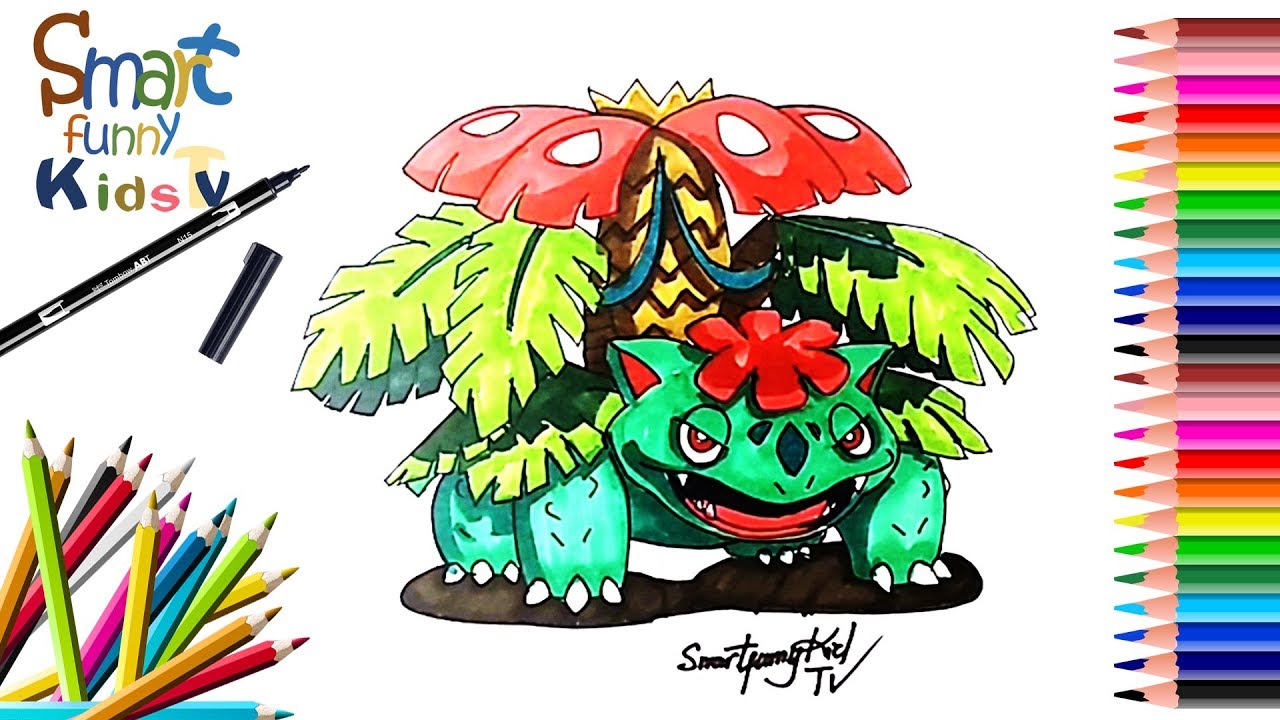 How to Draw Mega Venusaur | Pokemon | Fast Speed Painting | SFKdraw | スピードペインティング| Скоростной чертеж