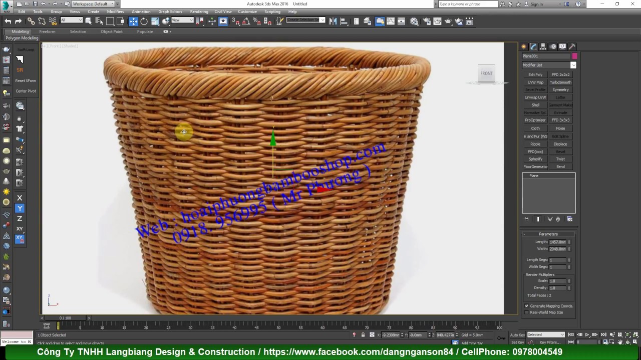 ♛ HỌC DỰNG HÌNH 3DSMAX NÂNG CAO | Bài 17: Vẽ đồ mây tre đan trong 3Ds Max