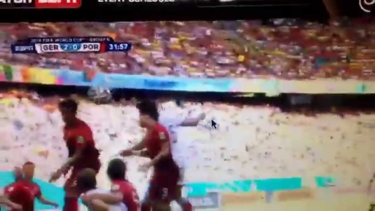 Max Hummels header goal from Kroos // World Cup 2014 Germany vs Portugal