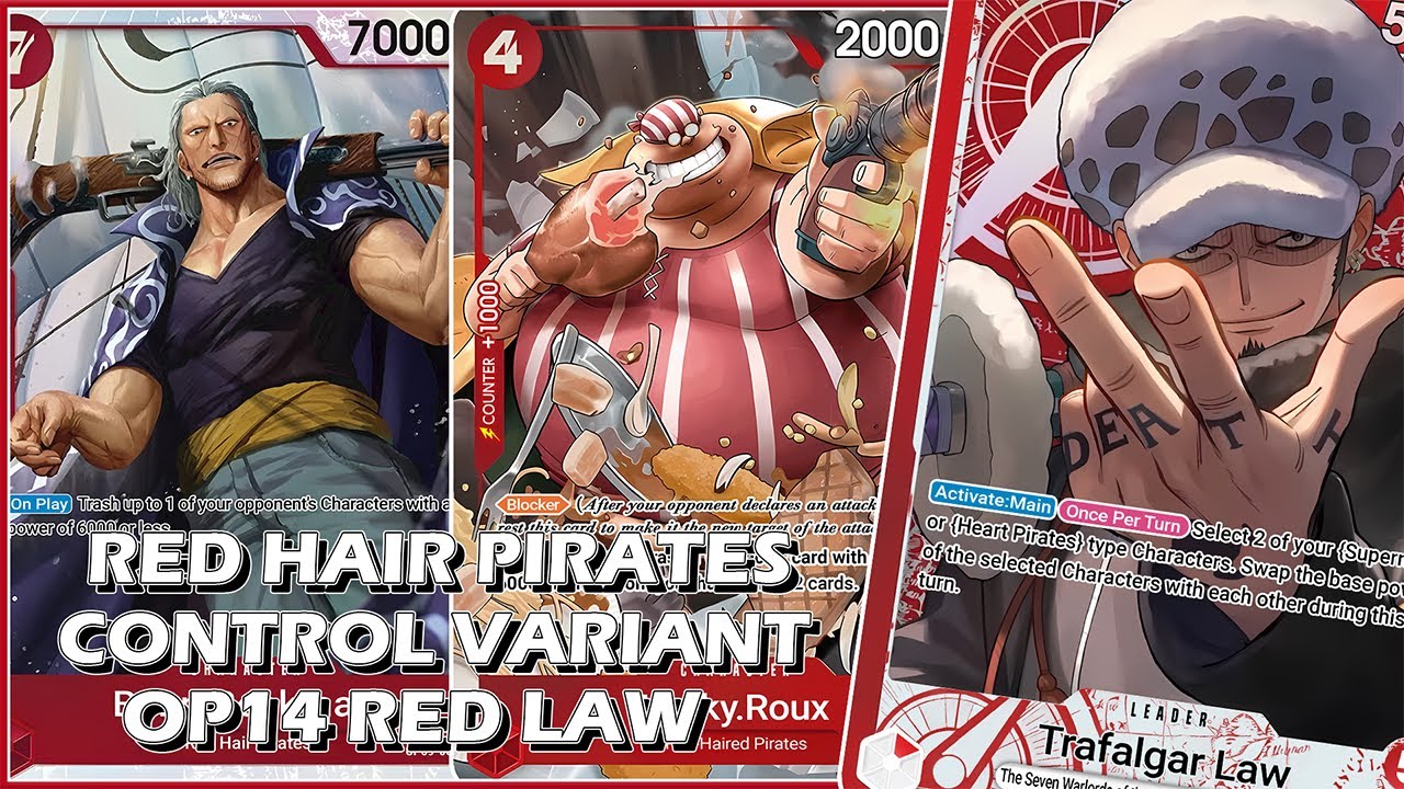 RED LAW | RED HAIR PIRATES CONTROL VARIANT | BUILD & GAMEPLAY | OP14 | ONE PIECE CARD GAME
