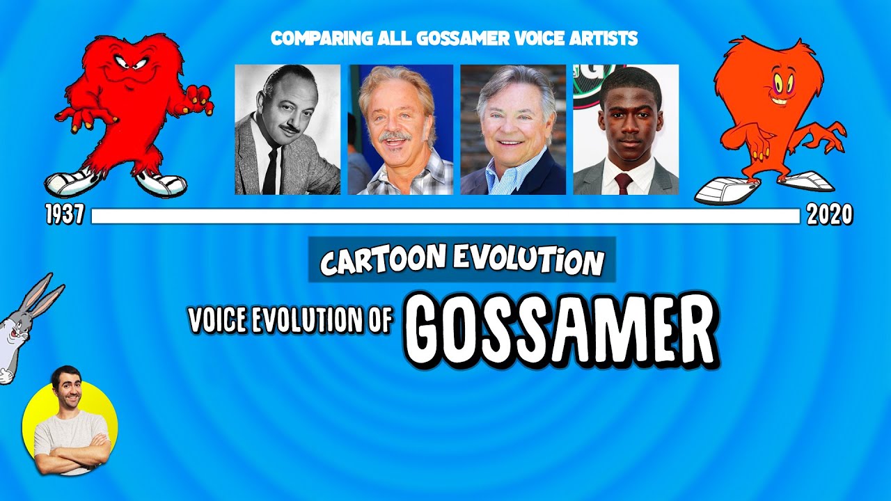 Voice Evolution of GOSSAMER - 75 Years Compared & Explained | CARTOON EVOLUTION