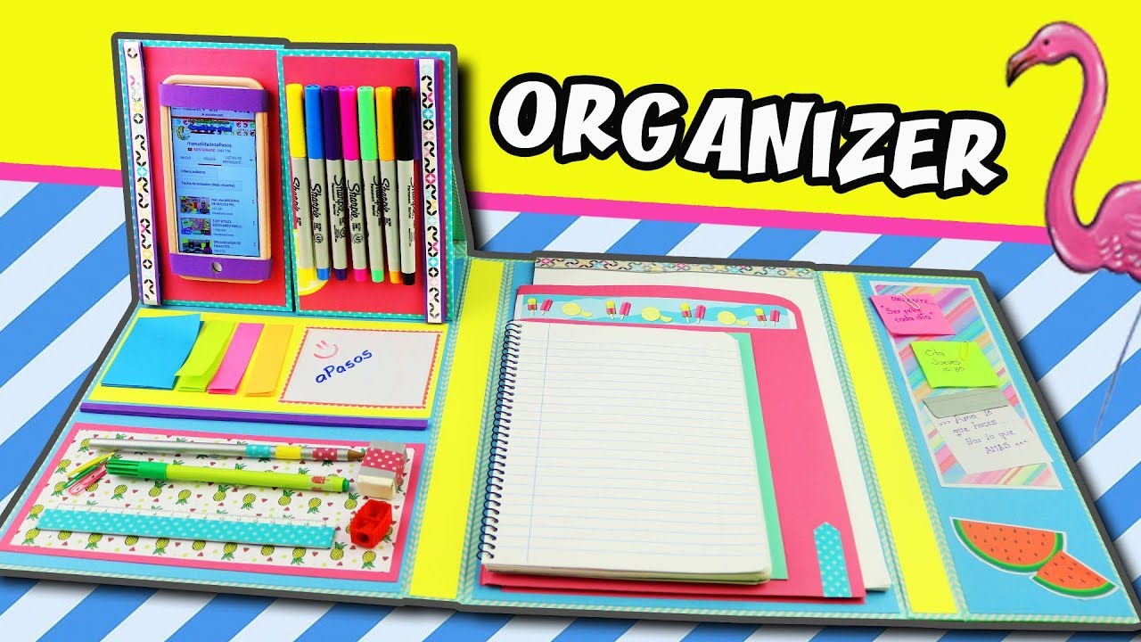 DIY FOLDER ORGANIZER - BACK TO SCHOOL | aPasos Crafts DIY
