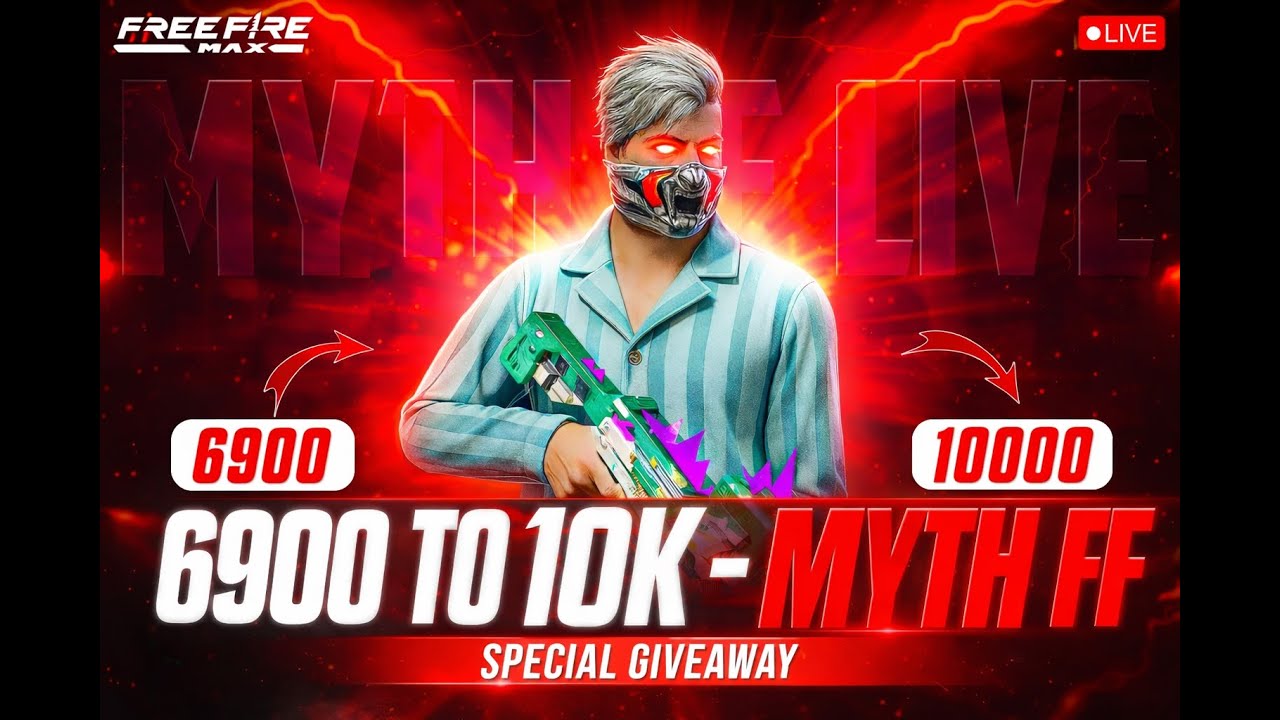 🔴LIVE Road To 10K Challenge | ff live telugu | MYTH FF is live #fflive telugu  ff live telugu #ff