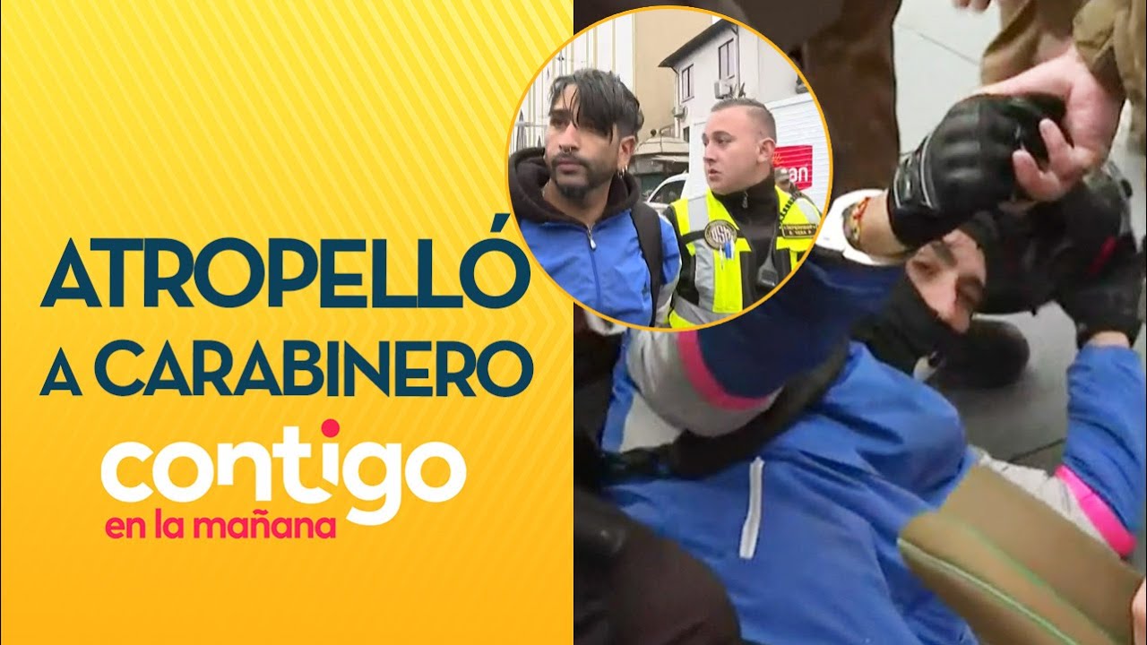 ATROPELLÓ A CARABINERO: Motociclista fue detenido en fiscalización   -Contigo en la Mañana