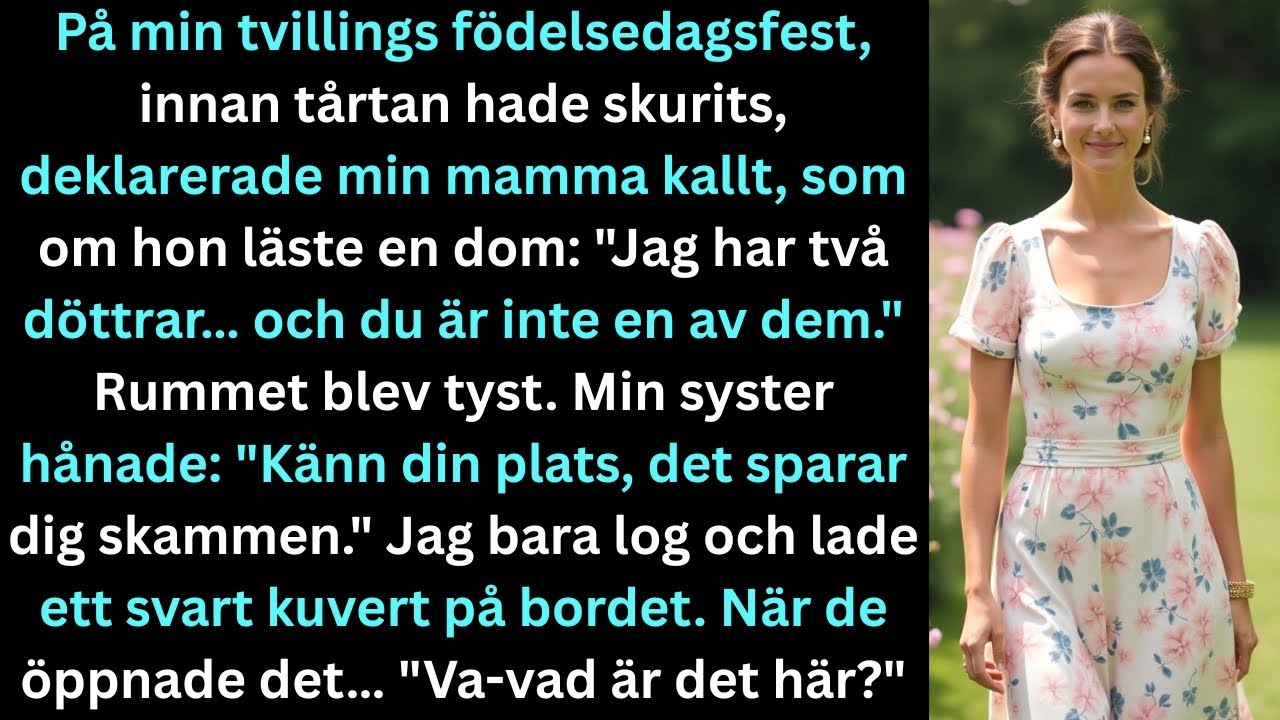 På födelsedagsfesten förnekade mamma mig, syster hånade mig, men det svarta kuvertet förändrade allt