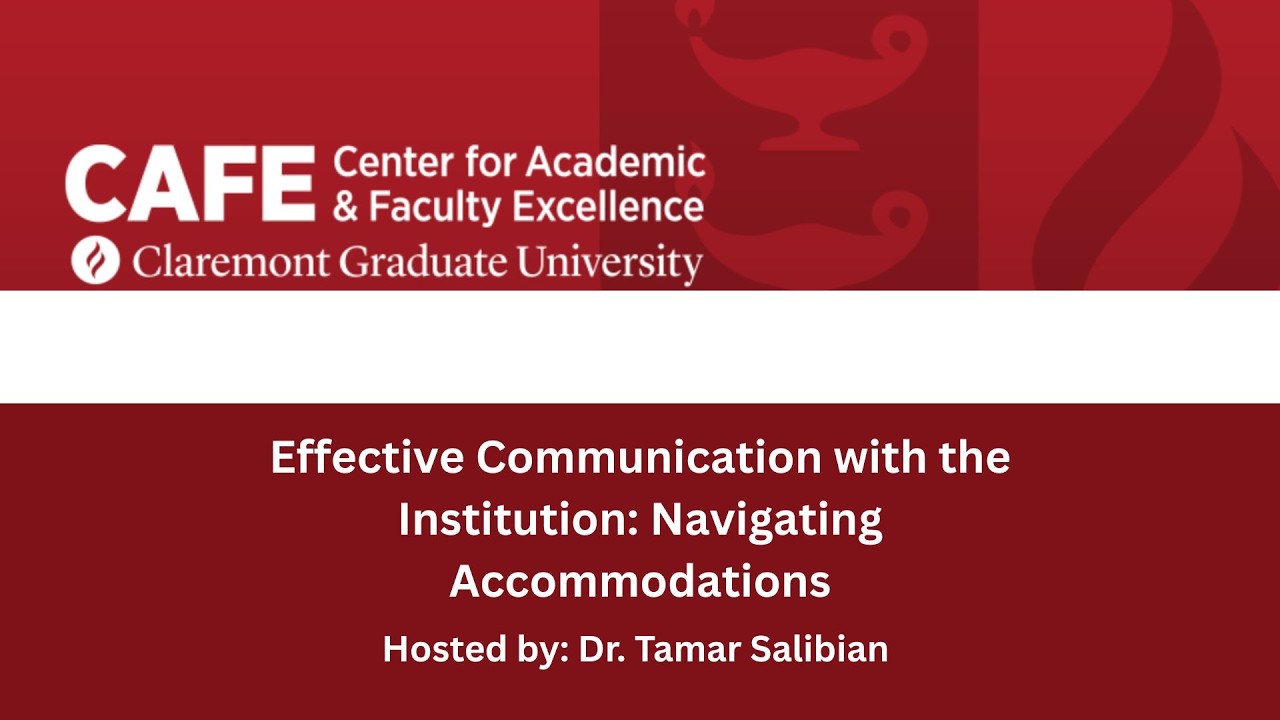 Effective Communication with the Institution: Navigating Accommodations