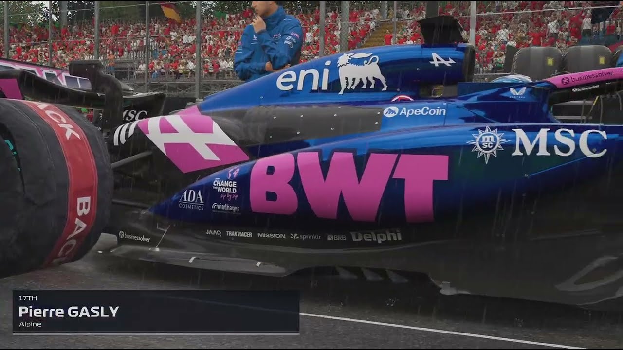 F1 25 | Yuki Tsunoda | Monza GP | Wet Race Slide & Recovery | PS5 | 1080p60