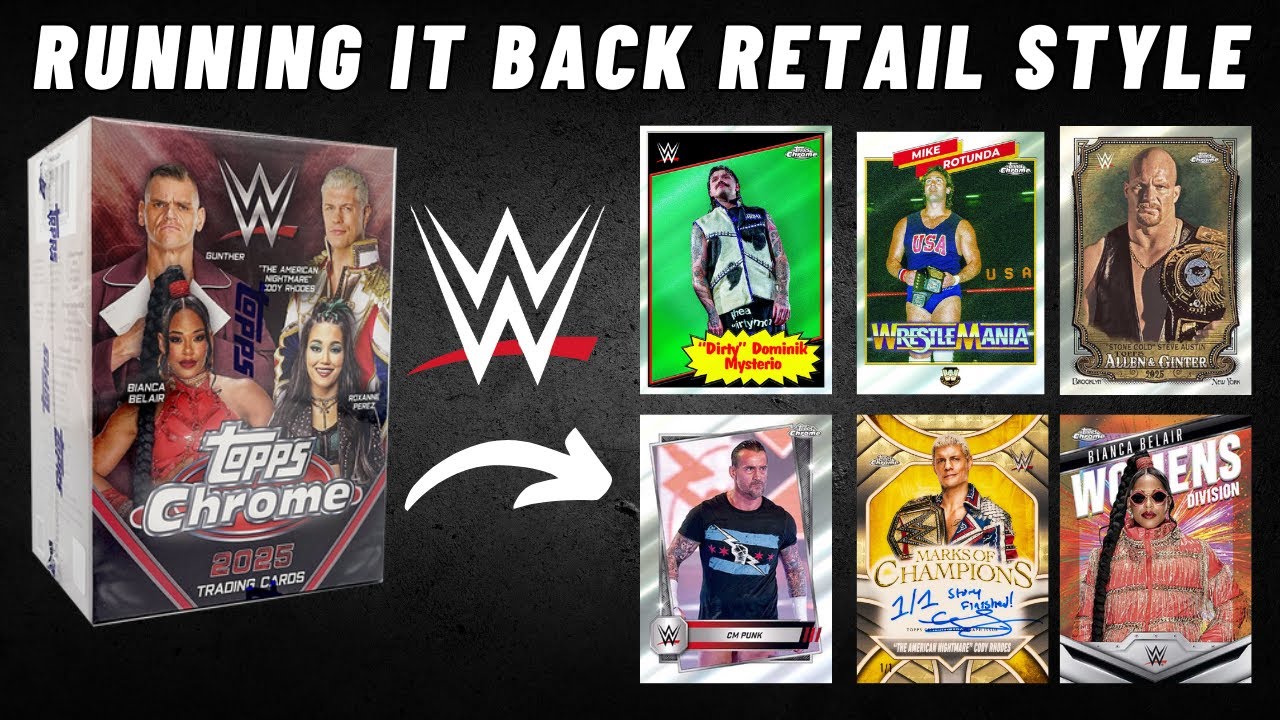 RETAIL IS FIRE! *NEW* WWE Topps Chrome 2025 Blaster Value Box Opening