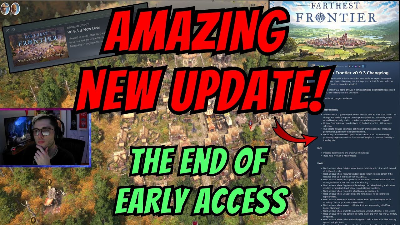 New Update Dropped In Farthest Frontier (THE END OF EARLY ACCESS)