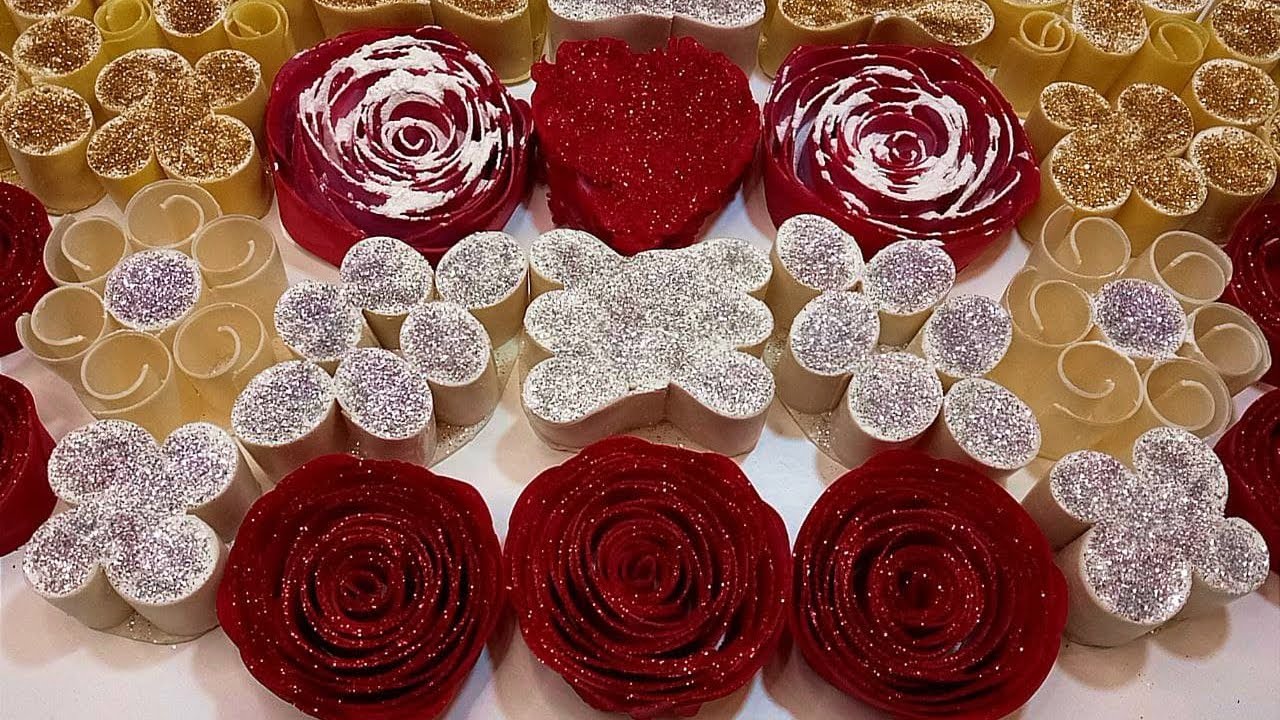 ASMR SOAP | Crushing soap boxes with starch | Soap roses with starch | Satisfying Video