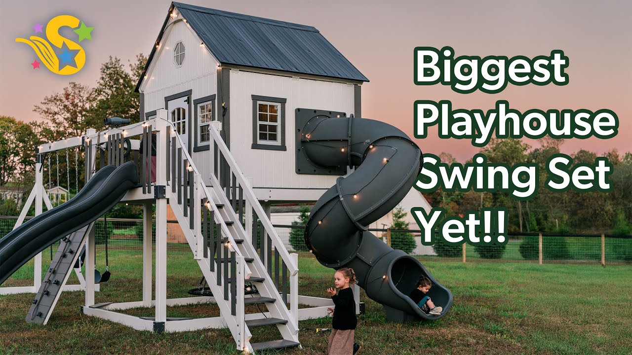 Massive Playhouse Built for All Ages | Supernova Swing Set Tour