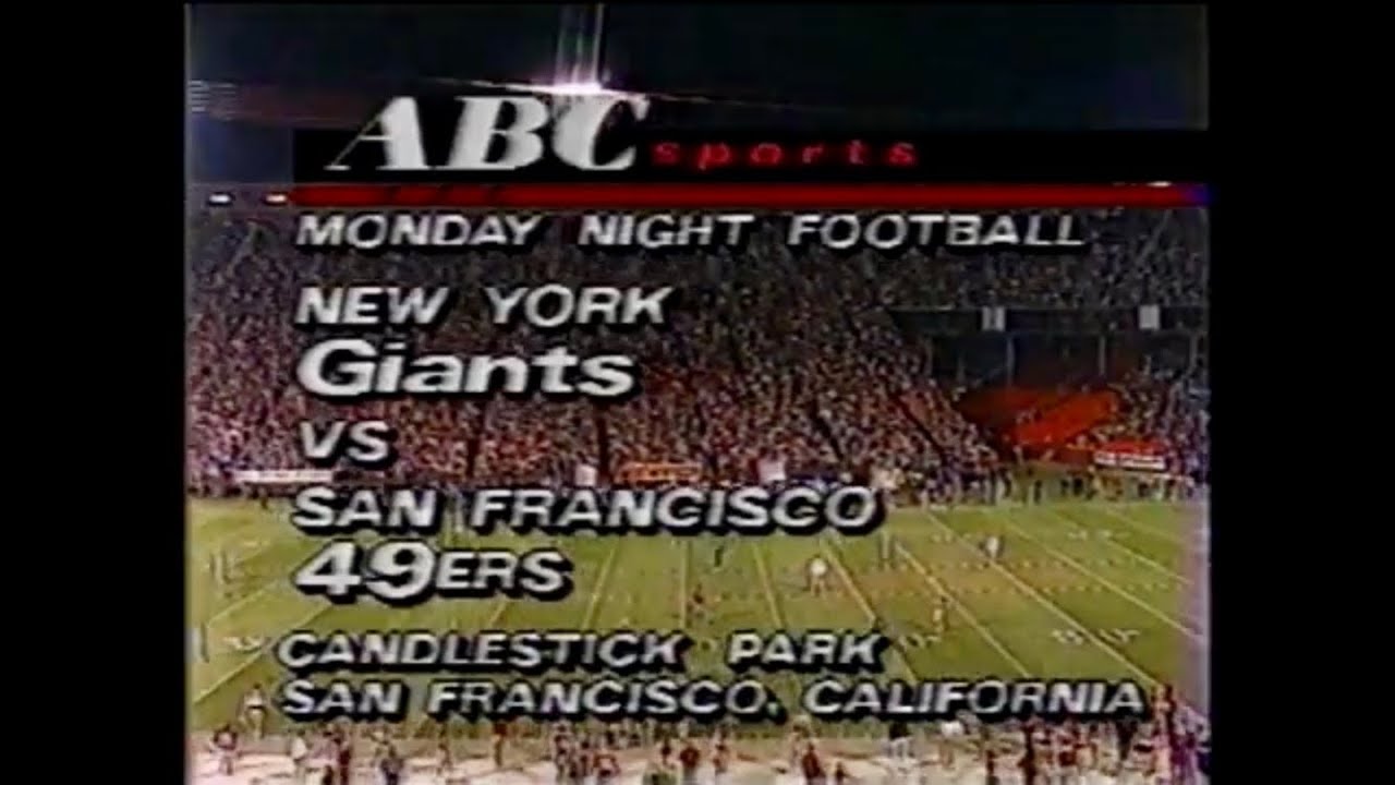 New York Giants Vs San Francisco 49ers Monday Night Football 11/27/1989 (Full Game)