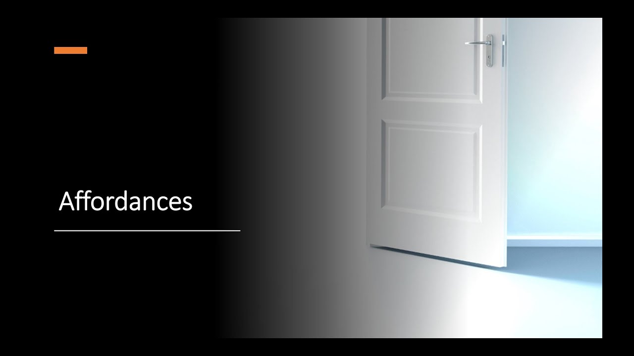 3.11. Design Principles - Affordance (User Experience Design)