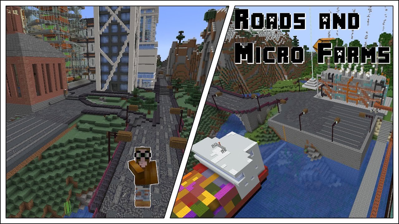 Minecraft 1.18-  E85: Roads and Micro Farms