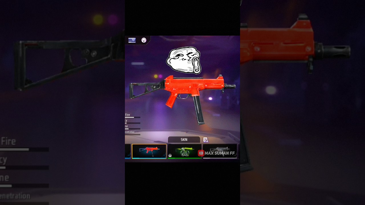 Rarest UMP Skin of free fire 🔥 Rubi ump #short #shorts #maxsuman
