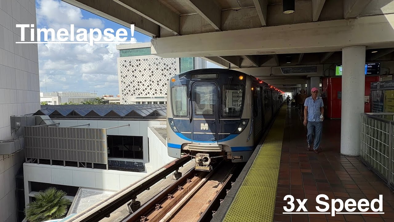 Timelapse compilation of Trains and Buses in Miami 