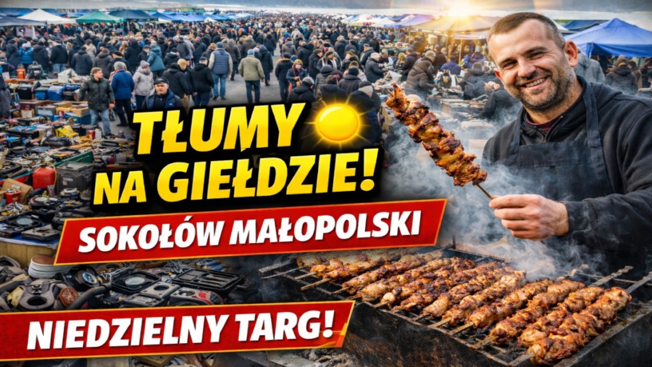 Tłumy na giełdzie w Sokołowie Małopolskim! ☀️ Największy niedzielny targ na Podkarpaciu